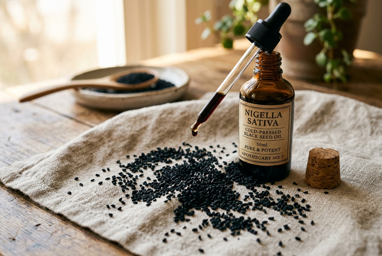 Black Cumin Seed Oil: The Thymoquinone (TQ) Potency, Bioavailability & Clinical Dosage Guide