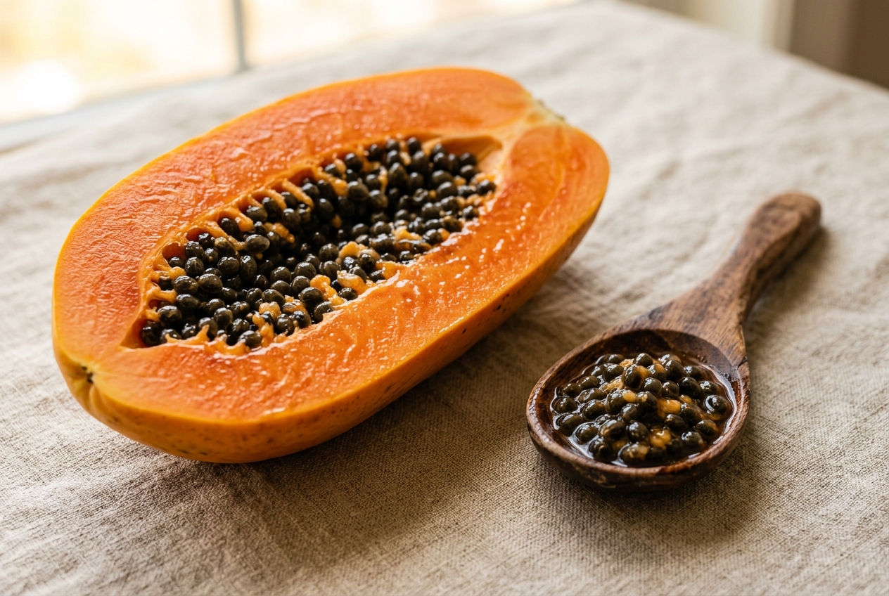 Papaya Seeds for Gut Health: Carpaine, Anthelmintic Parasite Cleansing & Safe Dosages