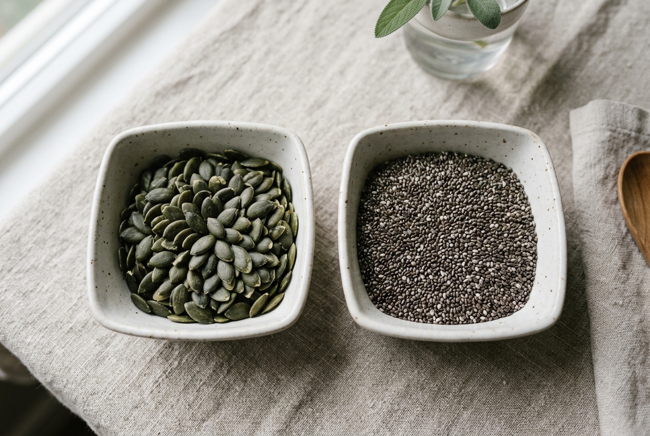 Pumpkin Seeds vs. Chia Seeds: The Ultimate Nutrient Density & Mineral Showdown