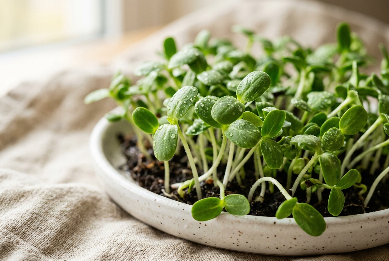 Sunflower Microgreens vs Sprouts: The 25% Complete Protein Guide & Indoor Growing Protocol